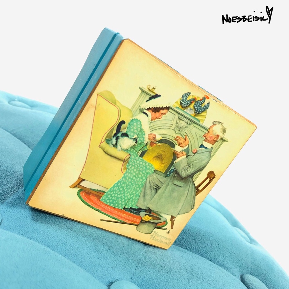 🚫SOLD•E✝️SY🚫 Vintage Norman Rockwell Music Box - Picture 1 of 8